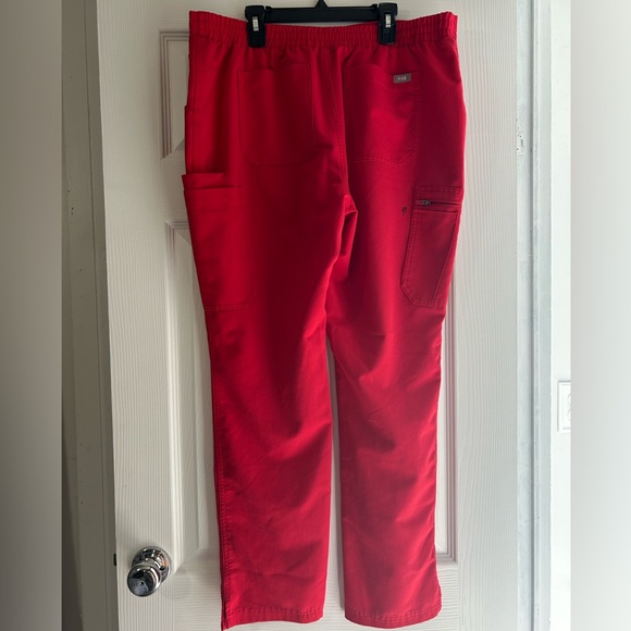 Figs Women’s Pop Red Yola Large Scrub pants (pen stain) - Picture 2 of 4